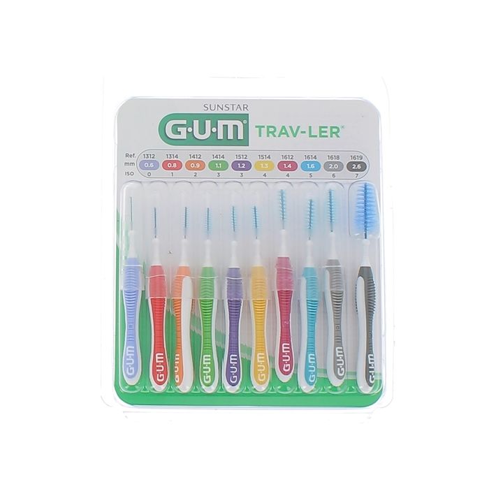 Interdentalbürsten Trav-Ler GUM - Packung mit 10 Bürsten