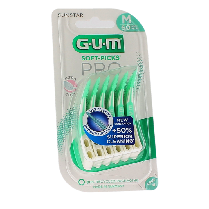 Soft-Picks Pro Interdentalbürsten Größe M GUM - Packung mit 60 Bürsten