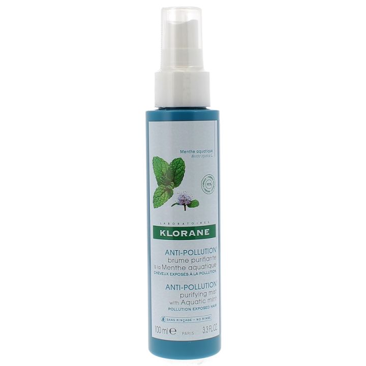 Reinigender Anti-Verschmutzungsnebel mit Wasserminze Klorane - Spray mit 100 ml