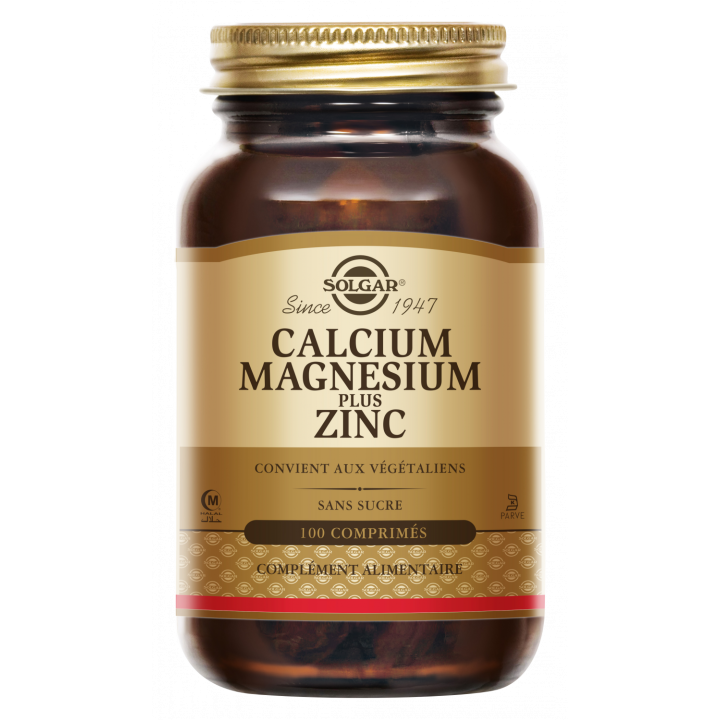 Calcium Magnesium Zinc Solgar - Dose von 100 Tabletten