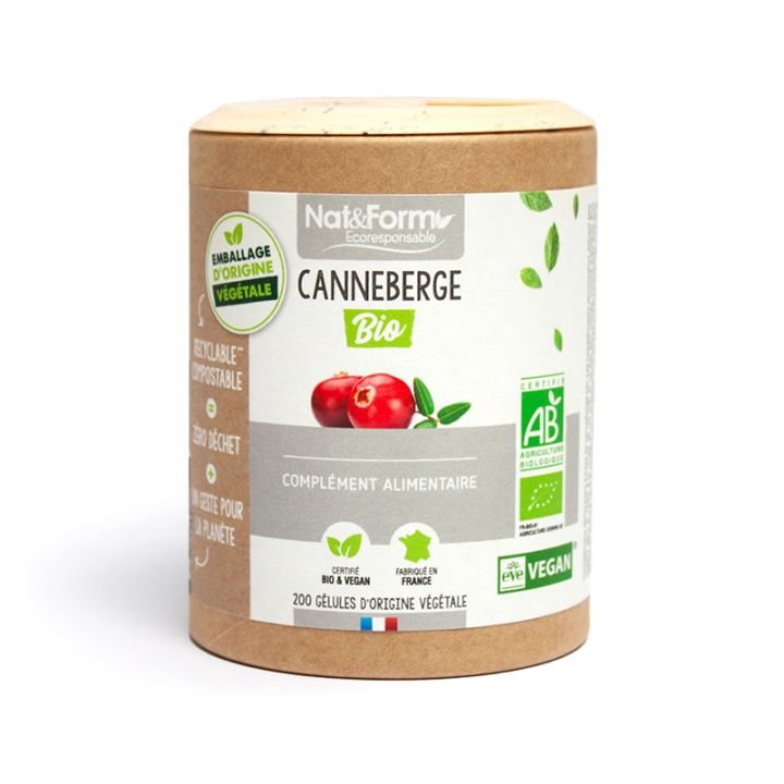 Bio-Cranberry Nat&Form - Dose von 200 Kapseln