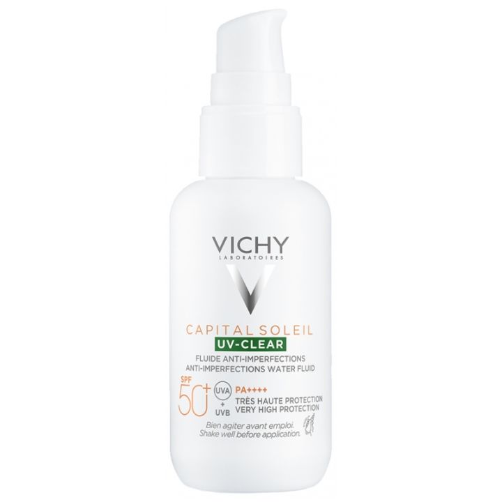 Capital Soleil UV-Clear Fluid gegen Unreinheiten SPF50+ Vichy - Pumpflasche mit 40 ml
