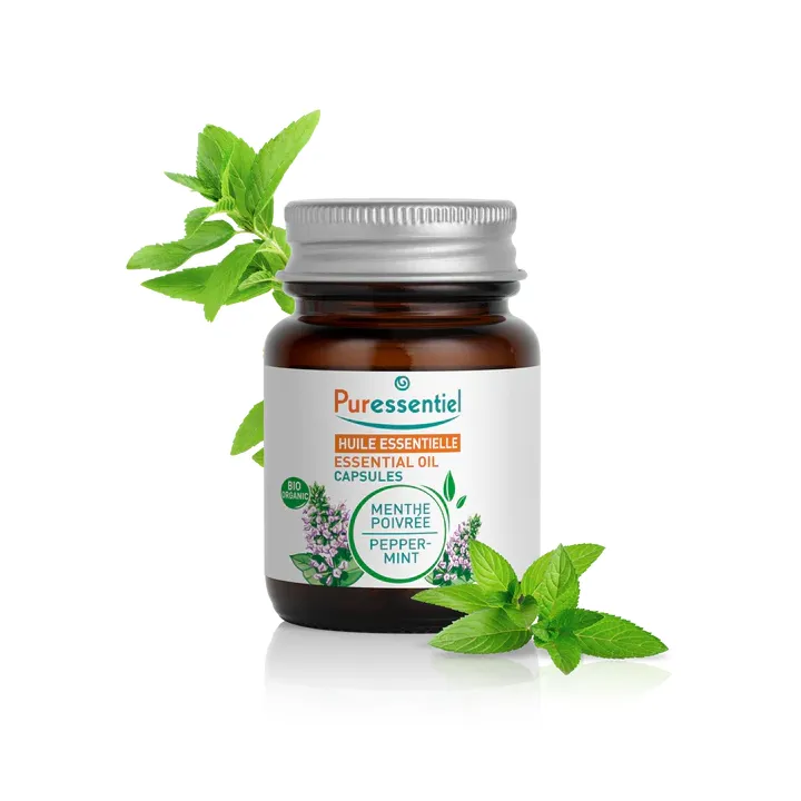 Bio-Pfefferminzöl-Kapseln Puressentiel - 60 Kapseln pro Packung
