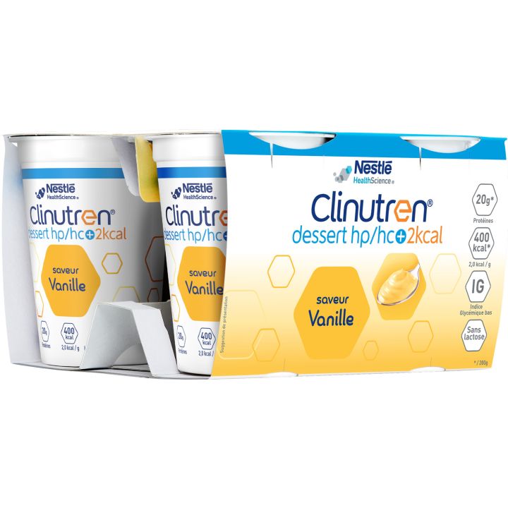 Clinutren Vanille-Geschmack HP/HC + Nestlé - 4x200g Packung