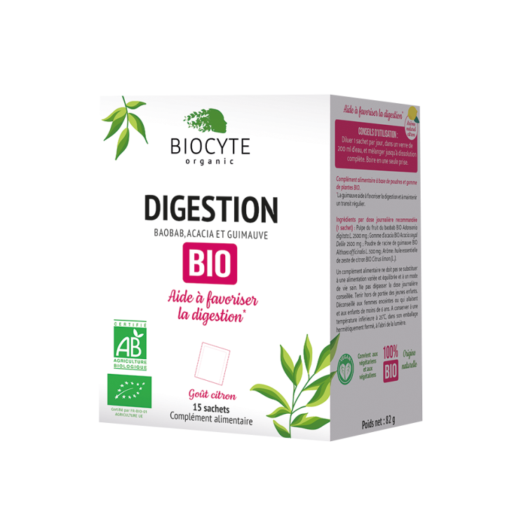 Bio-Zitronen-Digestion Biocyte - Schachteln mit 15 Beuteln