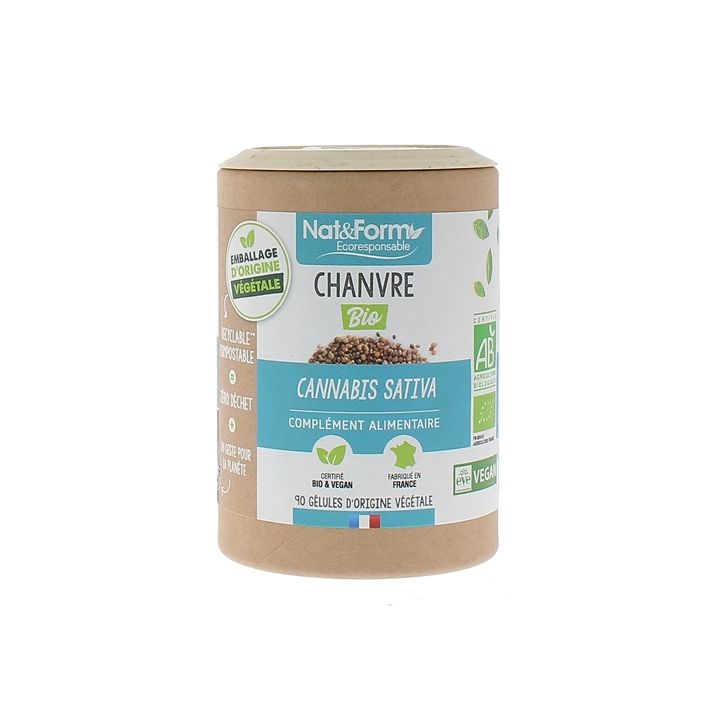 Bio-Hanf Nat&Form - Dose mit 90 Kapseln