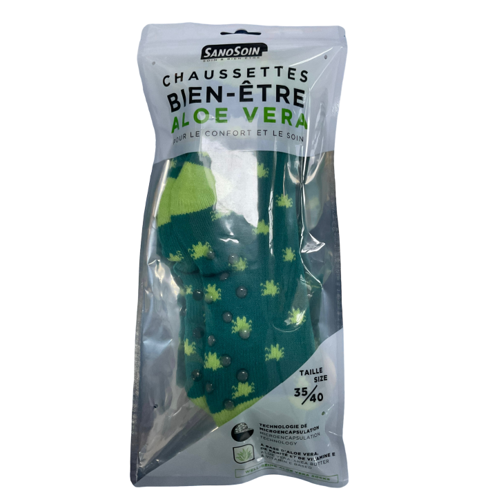 Aloe Vera Wellness-Socken in Blau und Grün SanoSoin - ein Paar Socken