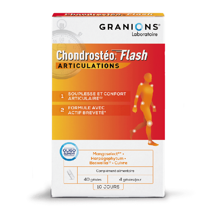 Chondrosteo Flash Gelenke Granions - Packung mit 40 Kapseln
