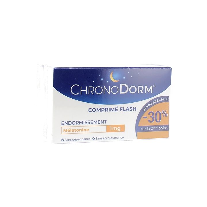 Chronodorm Melatonin 1 mg Iprad - 2 Packungen mit 30 Tabletten