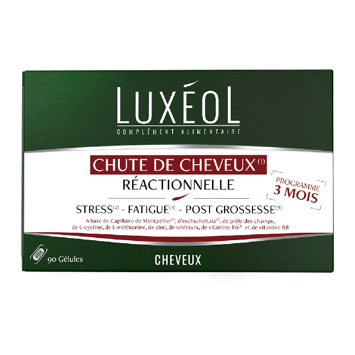 Reaktivierung von Haarausfall Luxéol - Packung mit 90 Kapseln