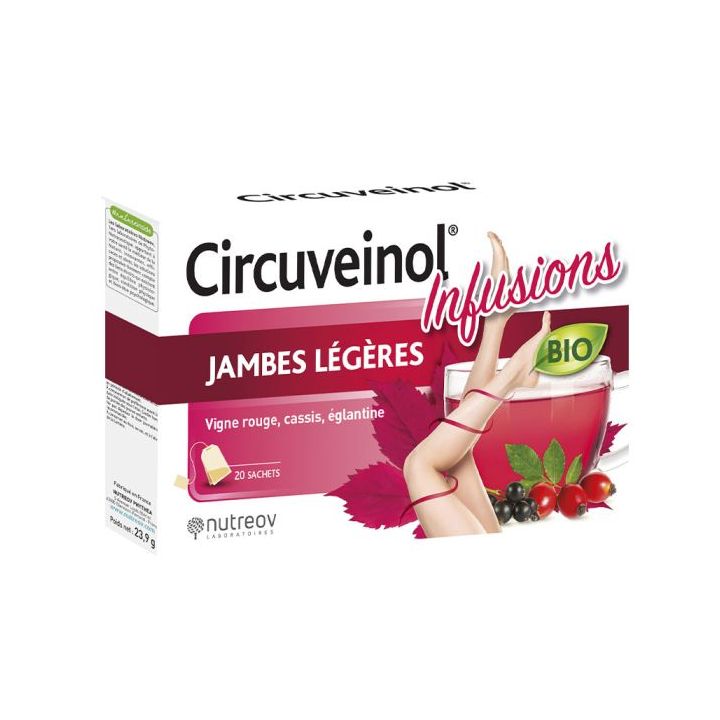 Circuveinol Infusion leichte Beine bio Nutreov - Packung mit 20 Beuteln