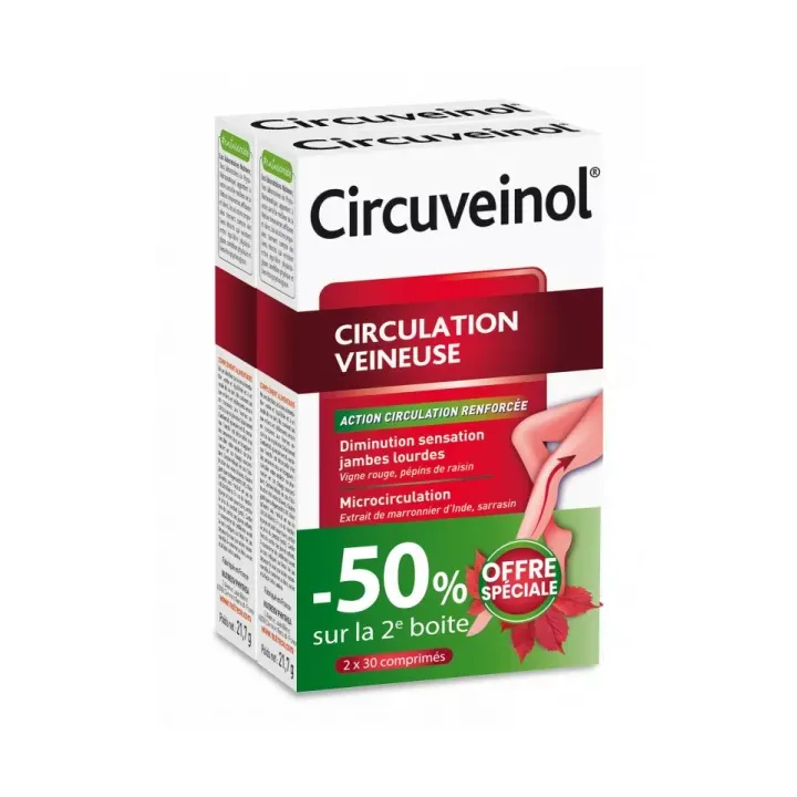 Circuveinol venöse Zirkulation Nutreov - 2er Pack mit 2x30 Tabletten