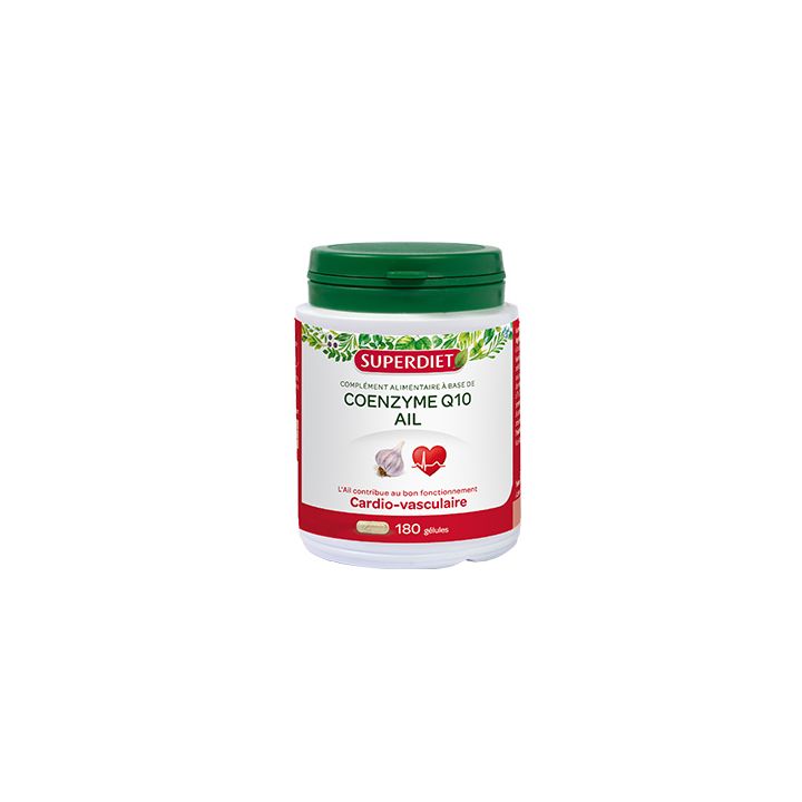 Coenzym Q10 + Knoblauch Super Diet - Packung mit 180 Kapseln