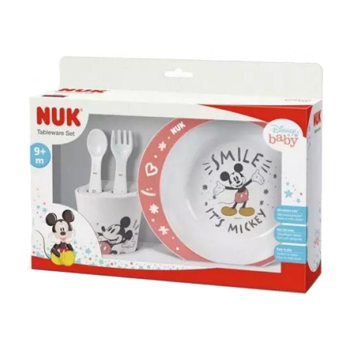 Disney Baby Geschirrset 9 Monate und älter NUK - Set mit 4 Produkten
