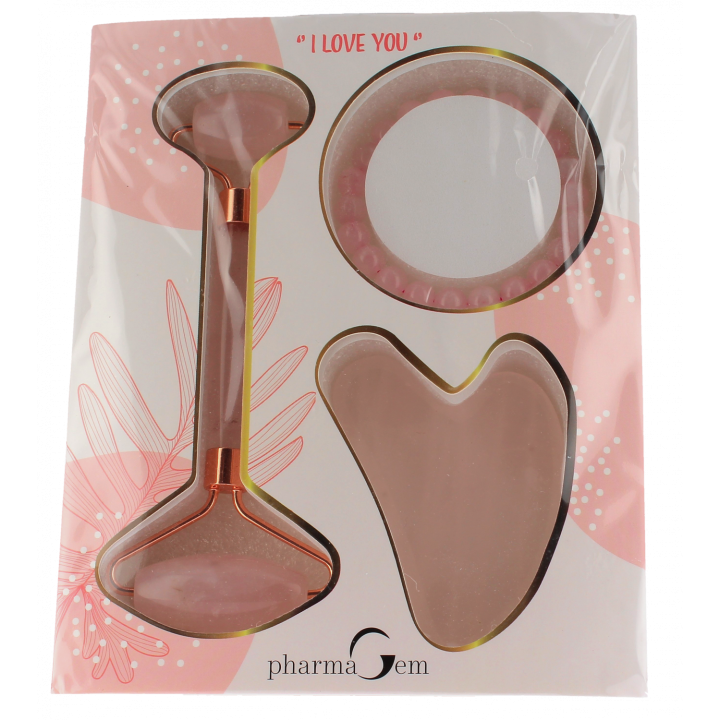 Rosenquarz-Set I love you PharmaGem - Set mit 3 Produkten