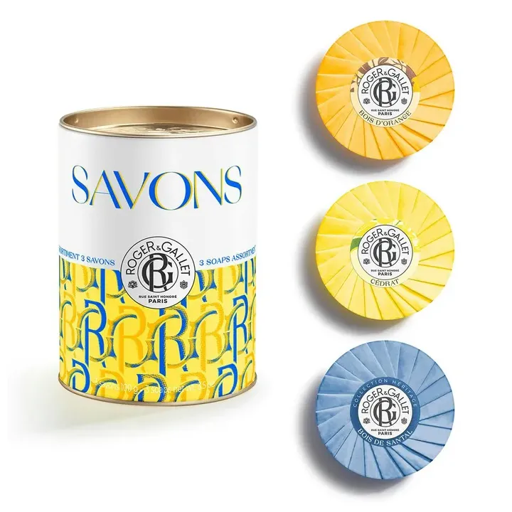 Coffret mit wohltuenden Seifen Cédrat, Orangenholz, Sandelholz Roger & Gallet - Schachtel mit 3 Seifen à 100g