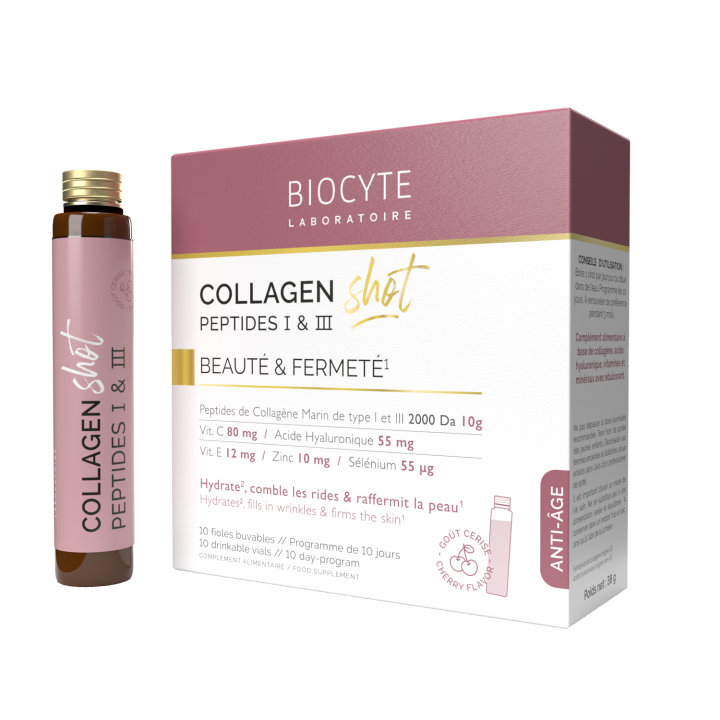 Collagen Shot Biocyte - Packung mit 10 Ampullen