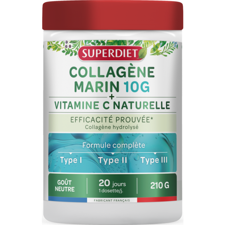 Meereskollagen 10g + Vitamin C Superdiet - Dose mit 210g