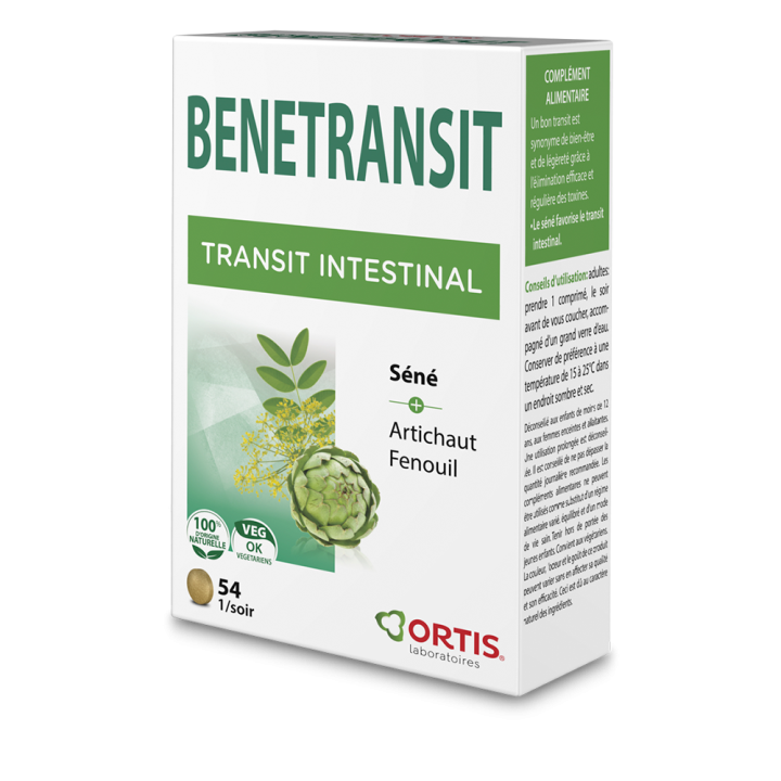 Bénétransit intestinaler Transit Ortis - Packung mit 54 Tabletten