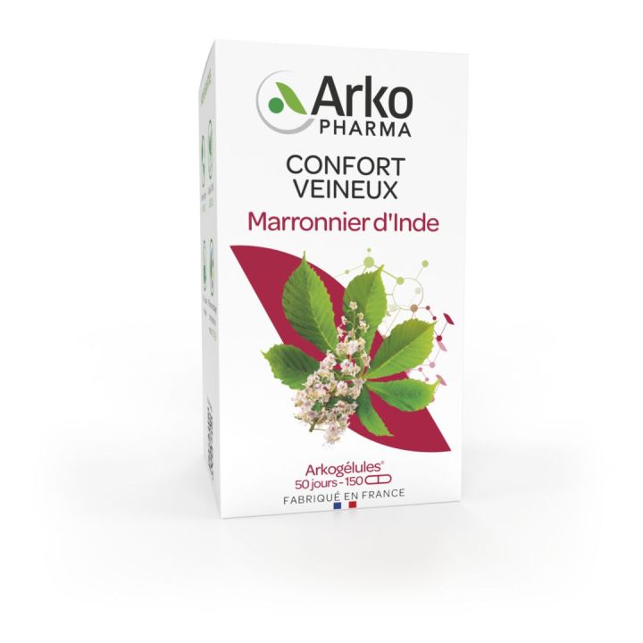 Arkogélules Rosskastanie bio Arkopharma - Packung mit 150 Kapseln