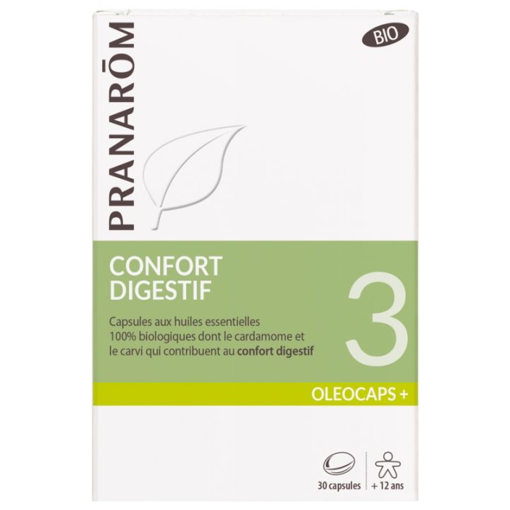 Oléocaps+ 3 Bio Verdauungskomfort Pranarom - Packung mit 30 Kapseln