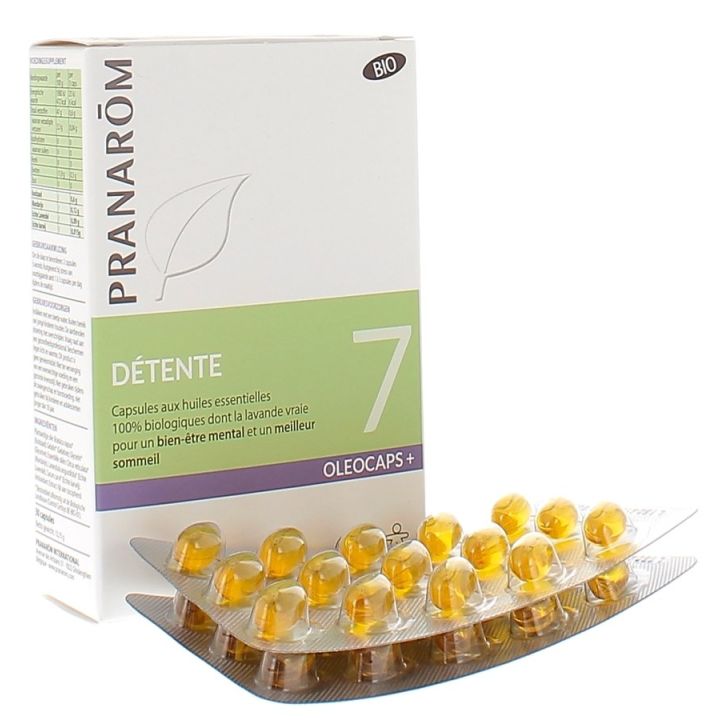 Oléocaps+ 7 Entspannung bio Pranarom - Schachtel mit 30 Kapseln