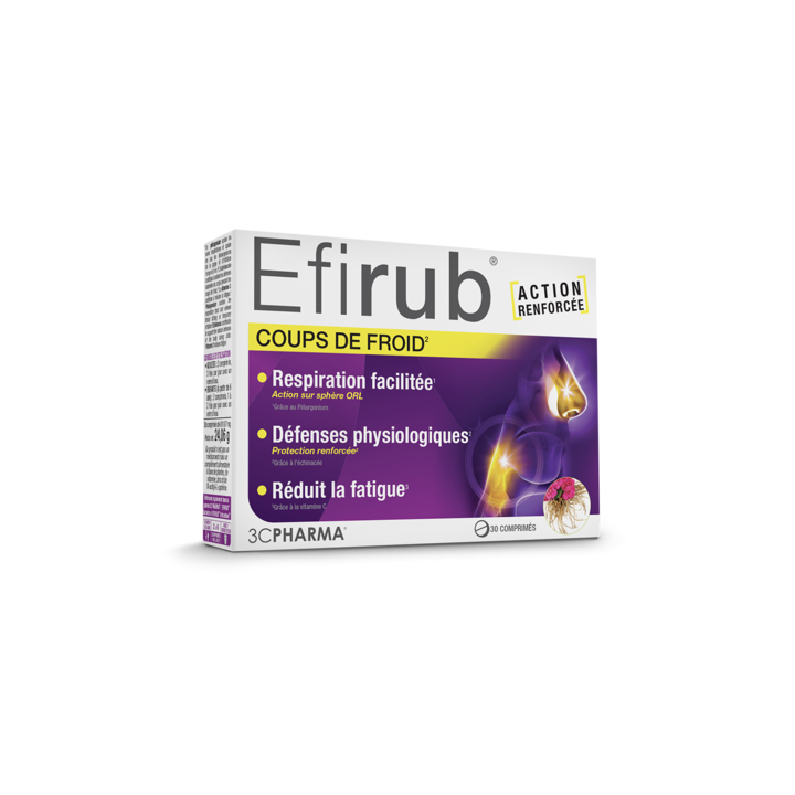Efirub Erkältung 3C Pharma - Packung mit 30 Tabletten