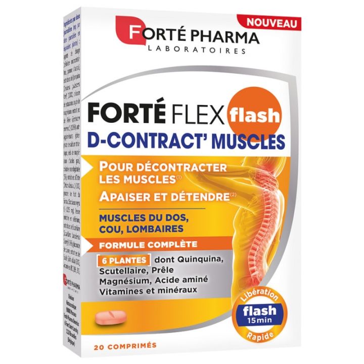 FortéFlex Flash D-Contract' Muskeln Forté Pharma - Packung mit 20 Tabletten