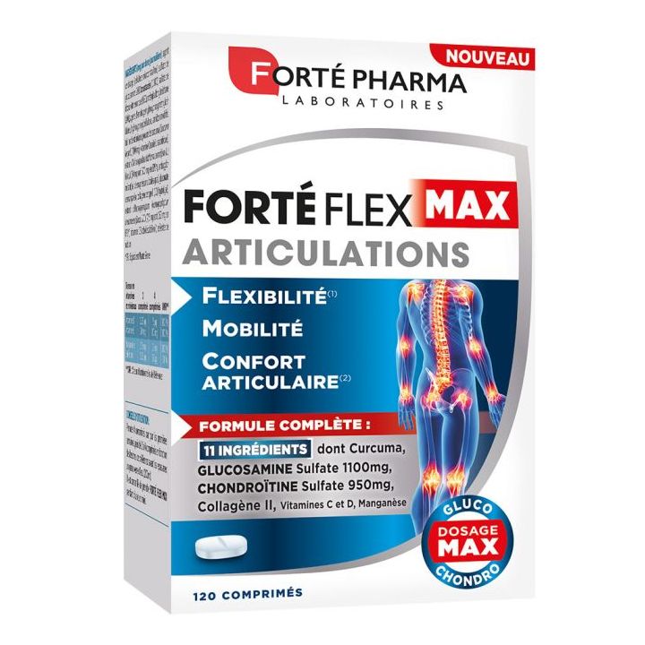 Nahrungsergänzungsmittel Fortéflex Max Gelenke Forté Pharma - Packung mit 120 Tabletten