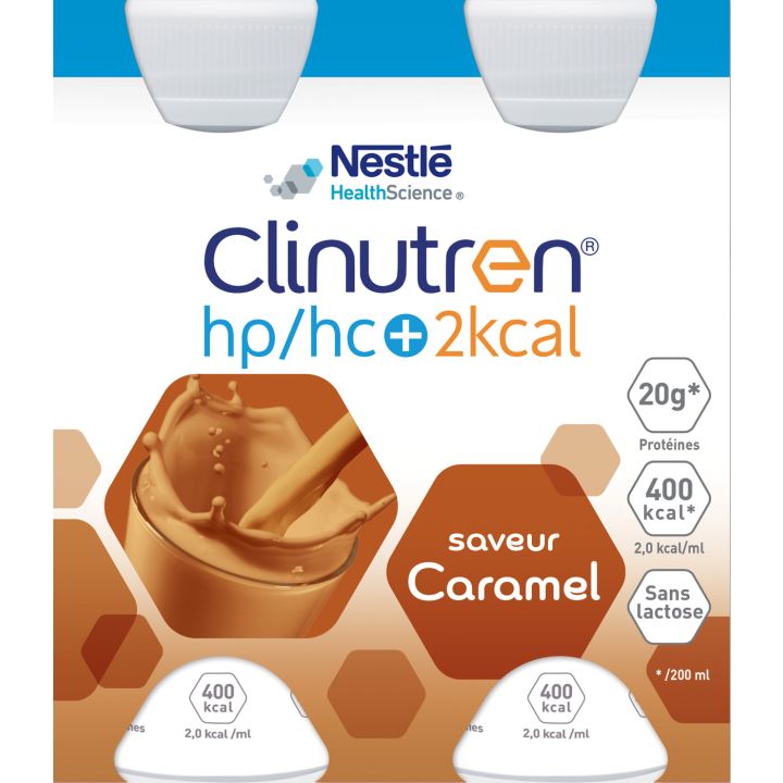 Clinutren HP/HC +2Kcal Karamellgeschmack - 4 Flaschen à 200 ml