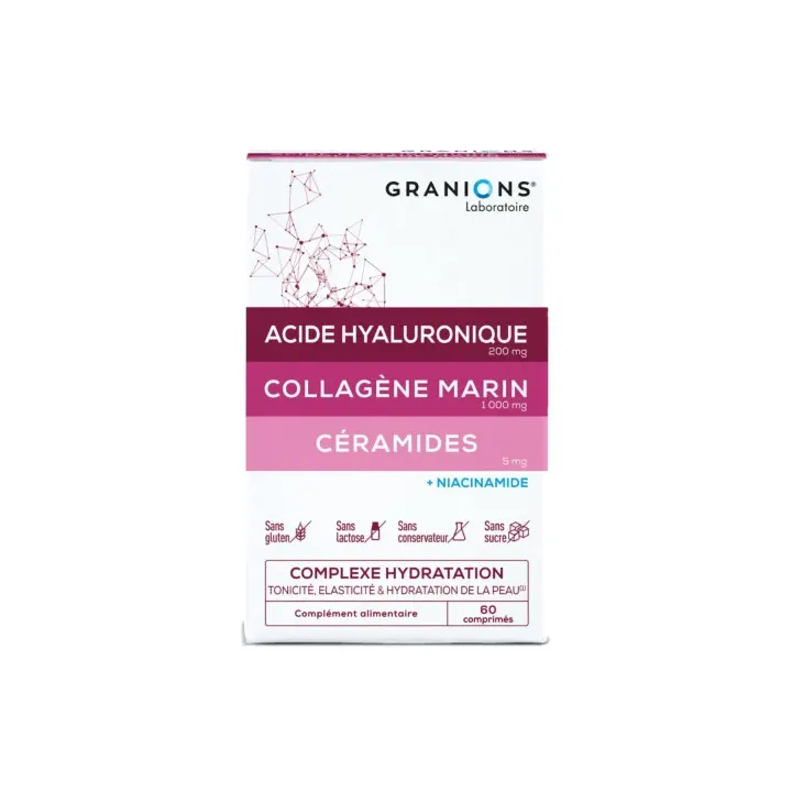 Komplexe Hautbefeuchtung Granions - Packung mit 60 Tabletten