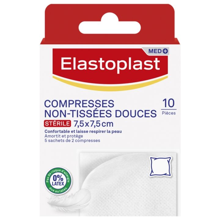 Weiche Vlieskompressen Elastoplast - Packung mit 10 Kompressen