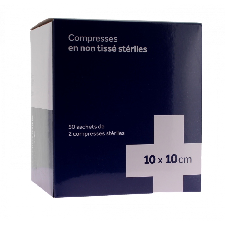 Sterile Vlieskompressen 3M - 50 Beutel mit 2 sterilen Kompressen von 10x10 cm