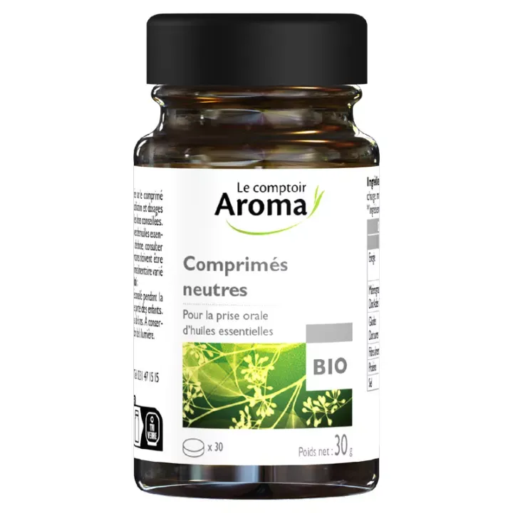 Bio-Neutrale Tabletten Le Comptoir Aroma - Packung mit 30 Tabletten