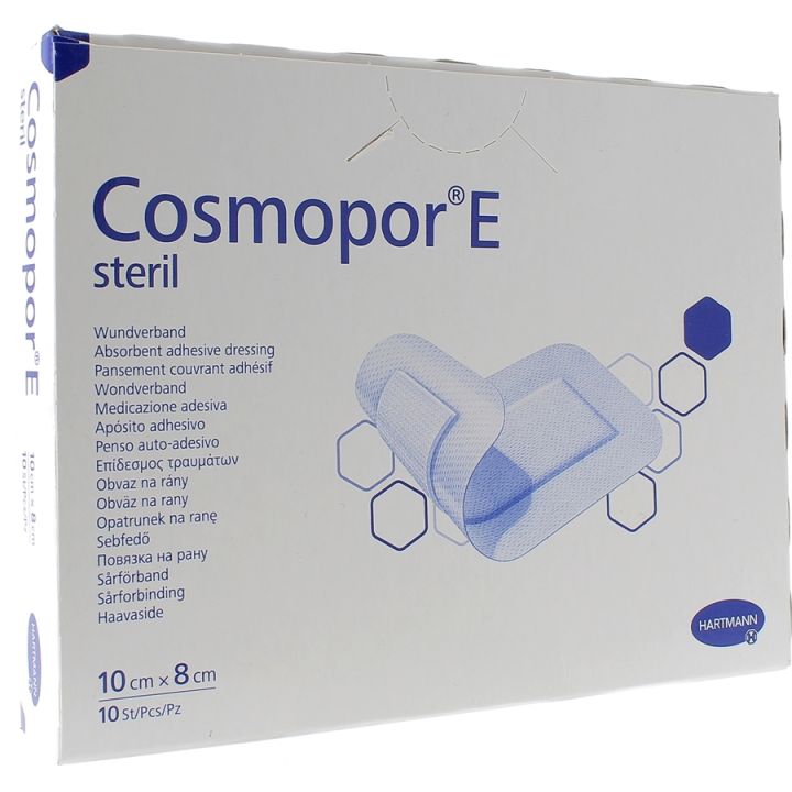 Cosmopor E 10cm x 8cm Hartmann - Schachtel mit 10 Wundauflagen