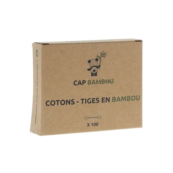 Bambus-Q-Tips Cap Bambou - Schachtel mit 100 Q-Tips