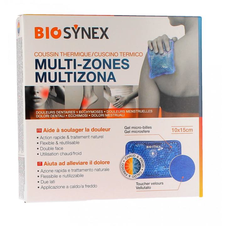 Wärme-Kälte-Multizonen-Kissen Biosynex - Kissen von 10 x 15 cm
