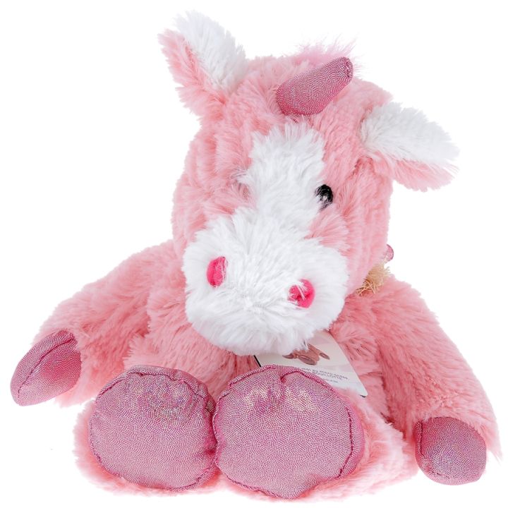 Gemütliche Einhorn Wärmflasche Soframar - 1 Plüschfigur von 30 cm