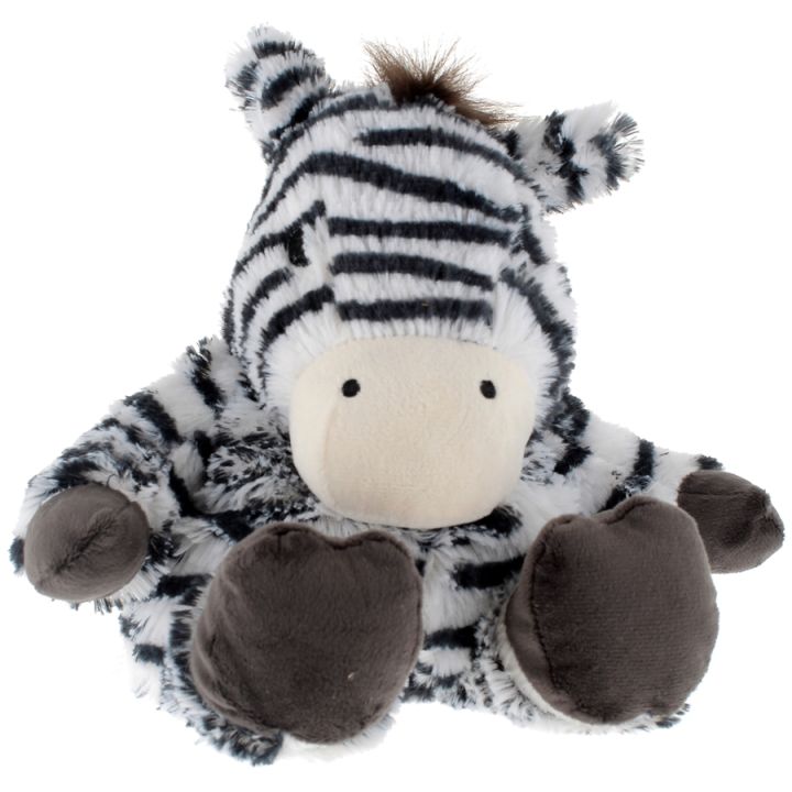 Gemütliches Wärmflaschen-Zebra Soframar - 1 Kuscheltier von 30 cm
