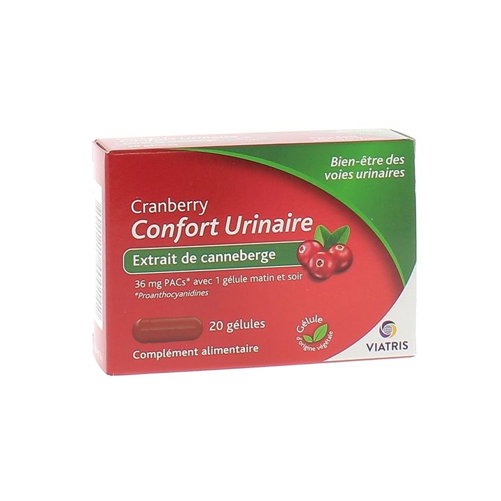 Cranberry Harnkomfort Viatris - Packung mit 20 Kapseln