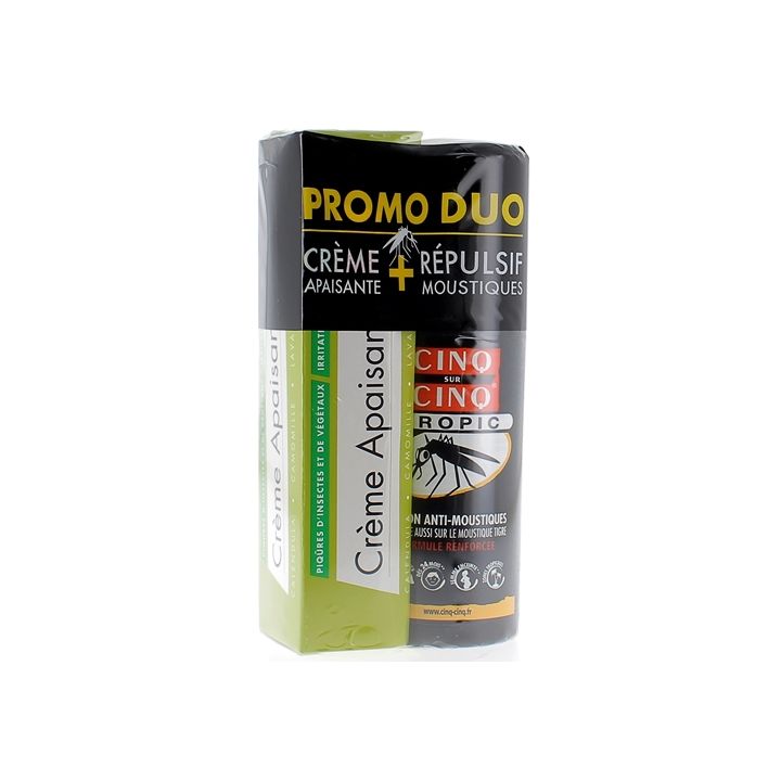 Beruhigende Creme + Tropic Spray Fünf auf Fünf - Spray mit 75 ml und Tube mit 40 g