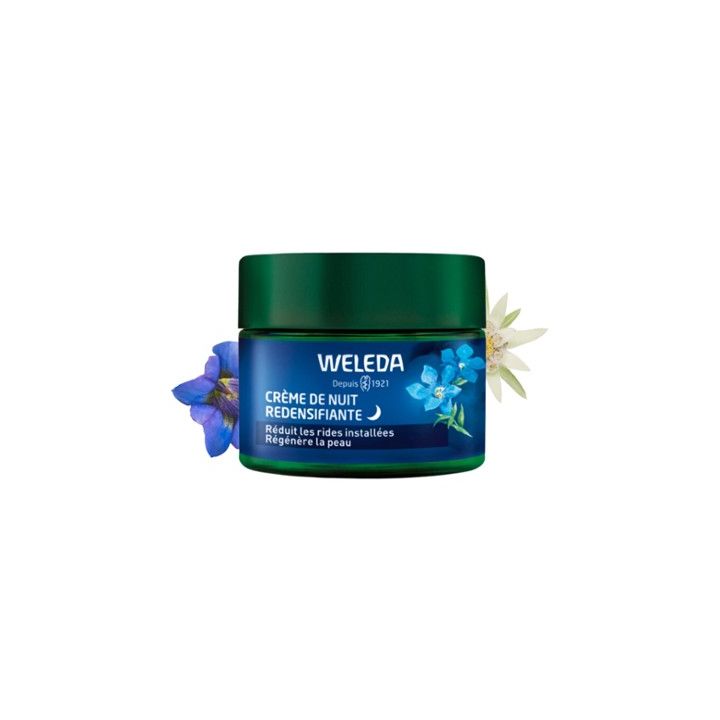 Nachtcreme mit blauer Enzian und Edelweiss von Weleda - 40ml Tiegel