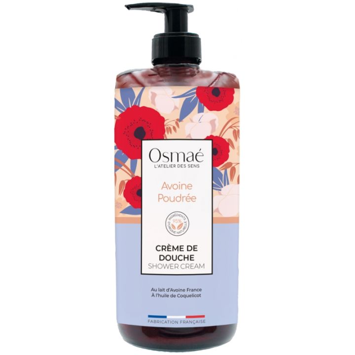 Osmaé Hafer-Puder Duschcreme - Pumpflasche 1L