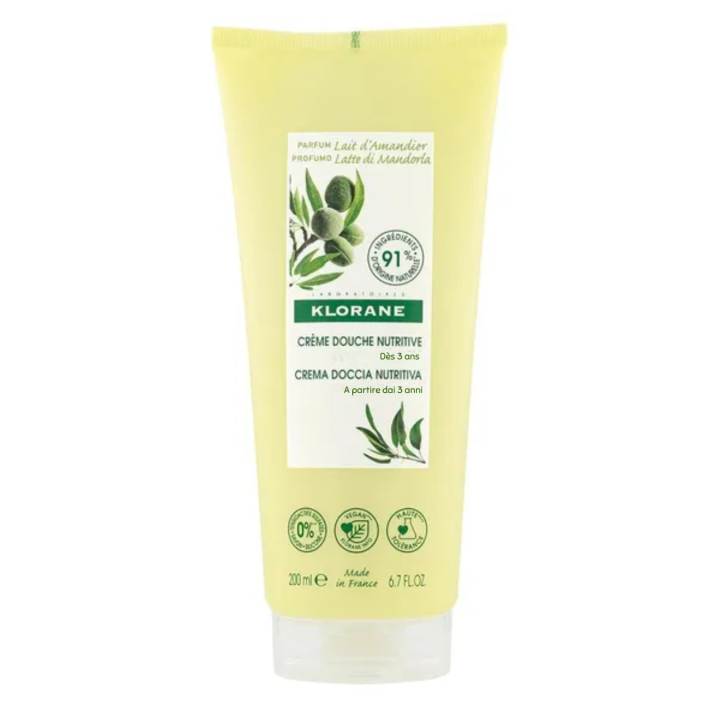 Nährende Duschcreme mit Bio-Cupuacu Mandelmilch Klorane - Tube mit 200 ml