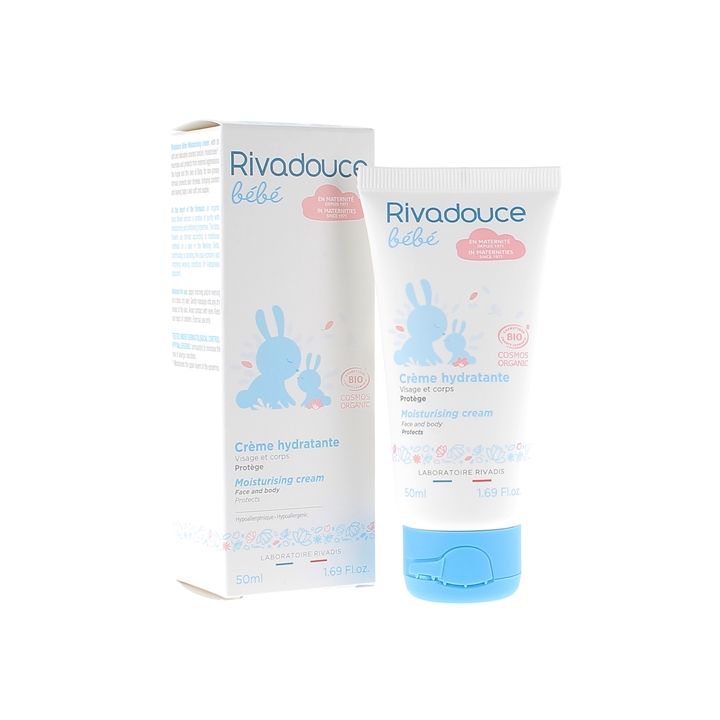Bio-Feuchtigkeitscreme für Gesicht und Körper für Babys Rivadouce - 50 ml Tube