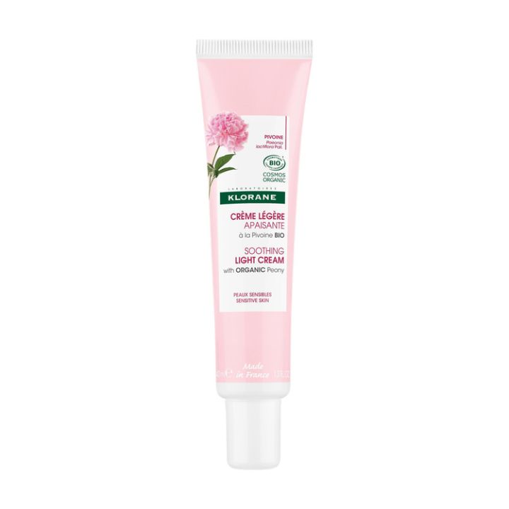 Leichte beruhigende Creme mit Bio-Pfingstrose Klorane - 40ml Tube