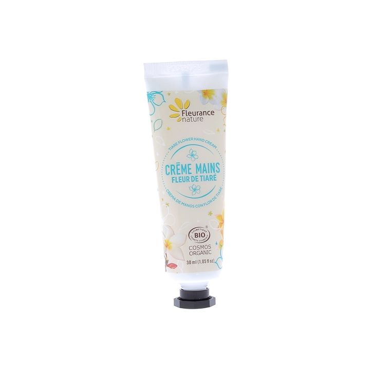 Bio Tiaréblüten Handcreme Fleurance Nature - 30 ml Tube