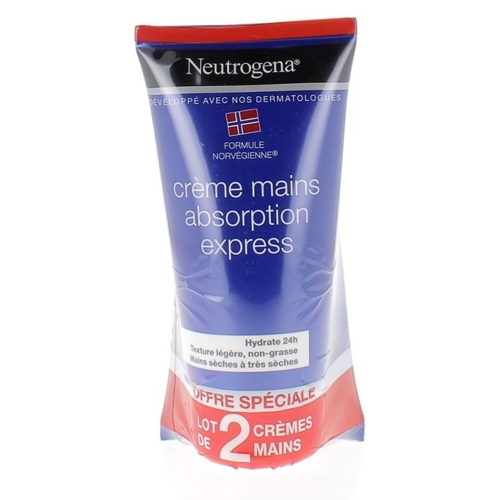 Neutrogena Handcreme Express-Absorption - 2er-Pack mit 75 ml Tuben