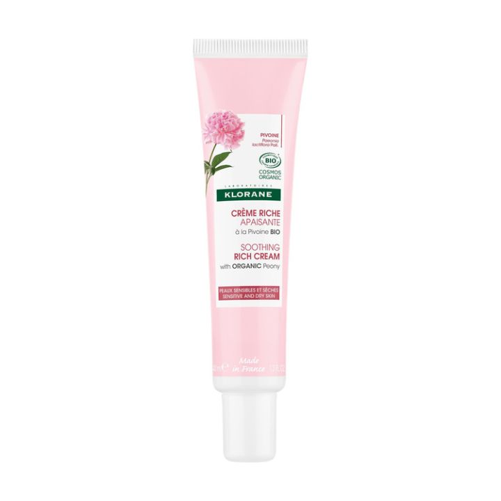 Reichhaltige beruhigende Creme mit Bio-Pfingstrose Klorane - 40ml Tube