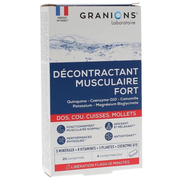 Starkes Muskelrelaxans Granions - Packung mit 20 Tabletten